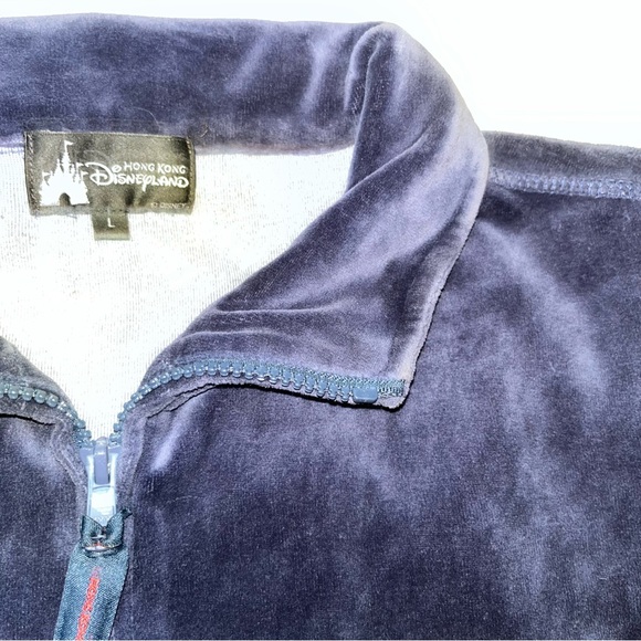 VINTAGE EMBROIDERED DISNEYLAND HONG KONG FLEECE JACKET - Picture 11 of 12